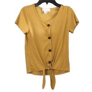 Little girls blouse size 10/12 with cute tie knot front